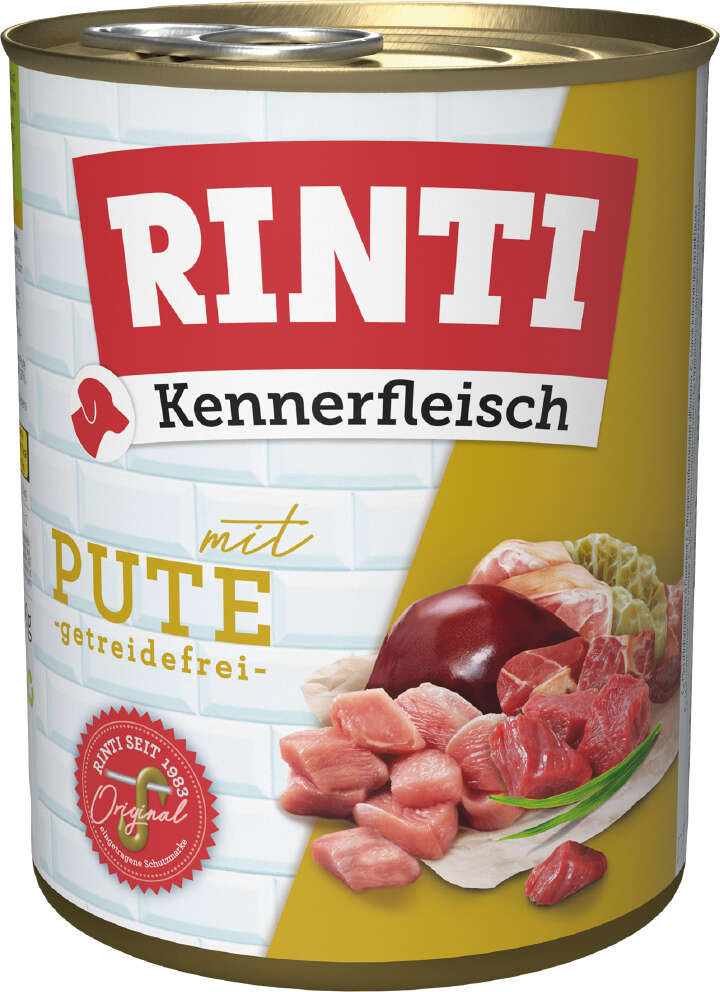 RINTI Hunde-Nassfutter Kennerfleisch mit Pute